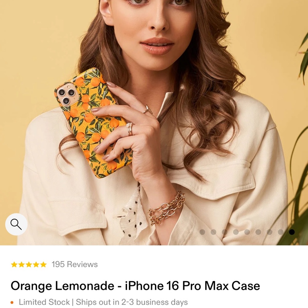 Orange Pattern Phone Case - Picture 9 of 9